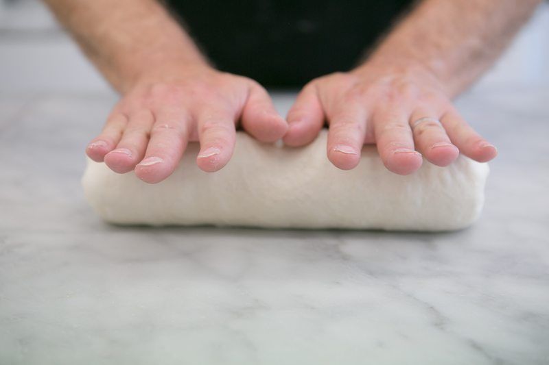 Bread being rolled