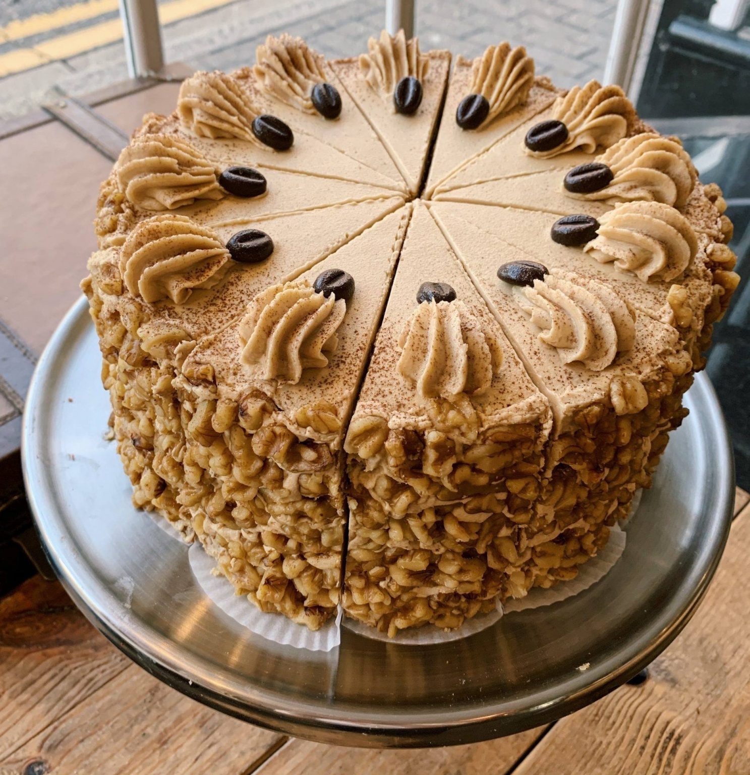 Coffee And Walnut Cake Cinnamon Square Bakery Rickmansworth