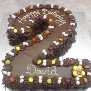 Chocolate Ganache Number Cake