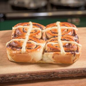 Hot Cross Cinnamon Bun Box of 4 large