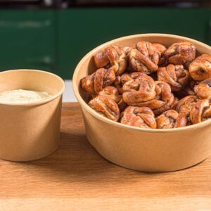 Mini Cinnamon Buns With Cream Cheese Dip Large Portion