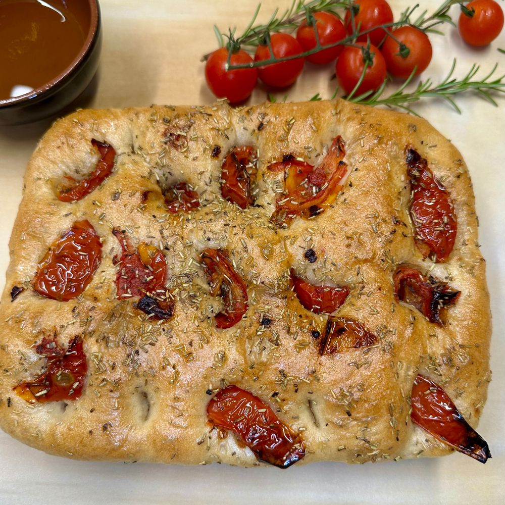 Focaccia with Sun Dried tomatoes